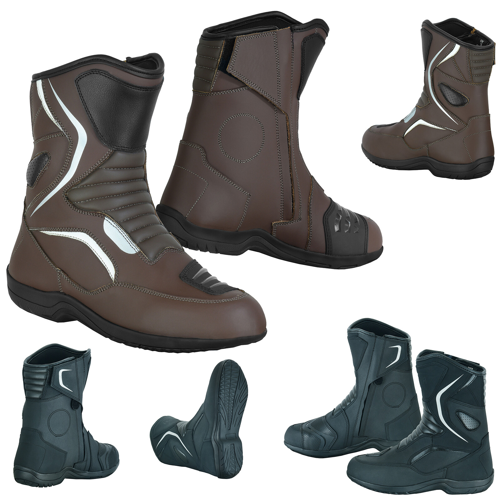 Zapatos De Carreras Para Montar En Moto Botas De Moto De Cuero Para Hombre