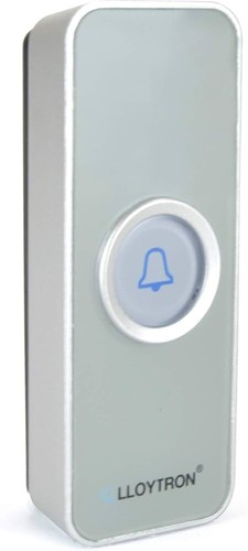 Lloytron Door Bell Wireless Push Button MIP3 Linkable Doorbell - Grey - Picture 9 of 12