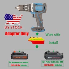Adapter fits Hercules 20v Tools To for Porter Cable,Black and Decker 20v Battery