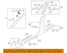 HYUNDAI OEM 17-18 Elantra Interior-Winshield Pillar Trim Retainer 85815C1000
