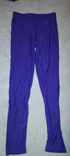 VTG 80's Wms Purple Shiny Lycra Spandex Run Leggings;Moving Comfort;L;EUC;Rare