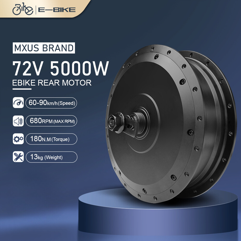 72V 5000W Brushless Nongear Rear Hub Motor Mountain Electric Bike