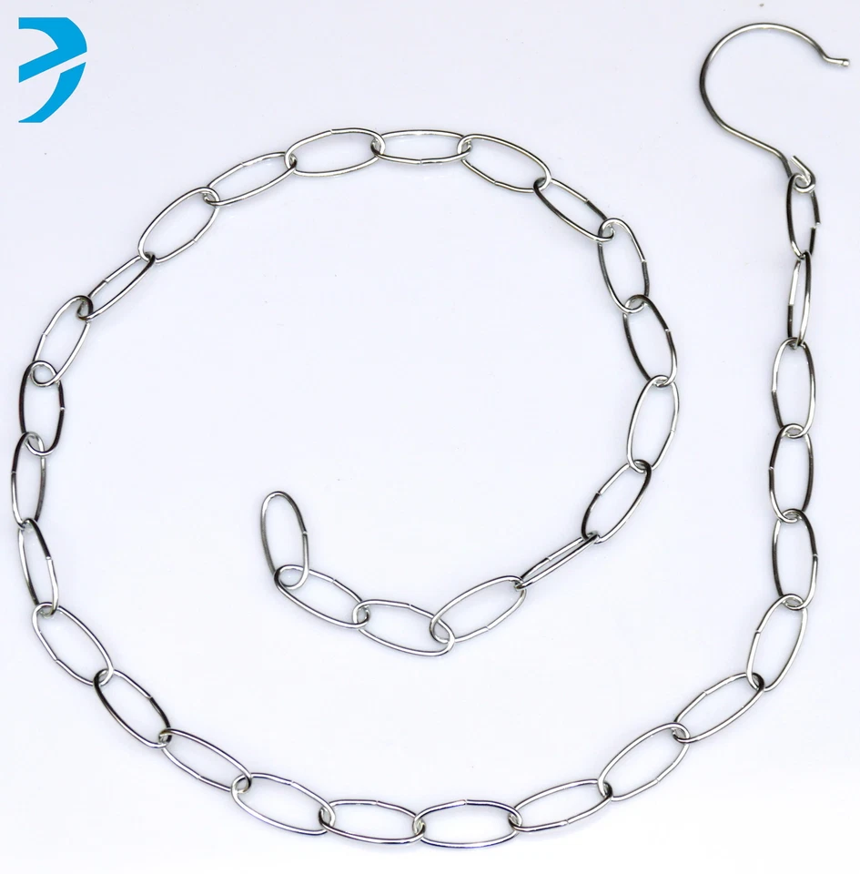 47" Long Metal Chain with Hook Multiple Hanging Clothes Market Shop Display
