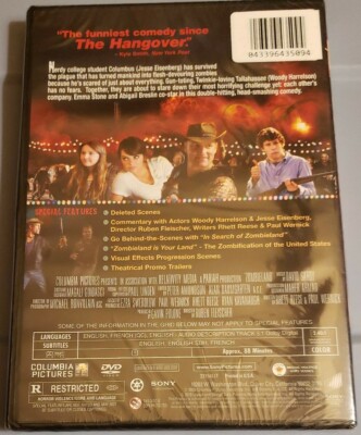 BRAND NEW! Zombieland (DVD 2009) Woody Harrelson, Emma Stone FREE