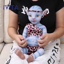IVITA 20'' Full Silicone Reborn Baby Amber Eyes Girl Fairy Silicone Doll Gift