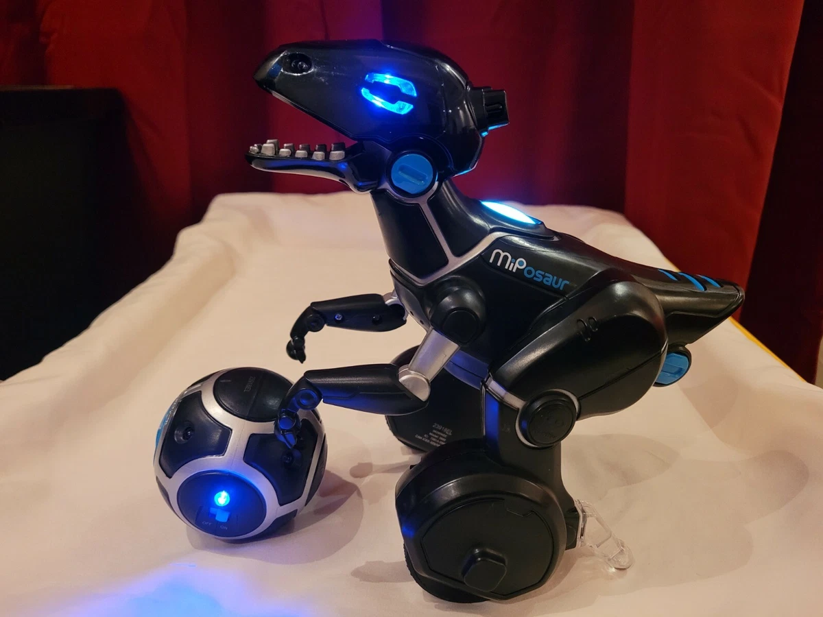 Tablet Sprællemand Harden WowWee MiPosaur Robot Black Dinosaur/Raptor with Track Ball AS IS | eBay