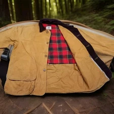 ✅Black Sheep Brand Size L Hunting Jacket Barn/chore Overcoat Blanket Lined✅STAIN