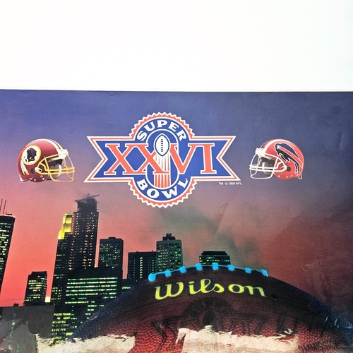 1992 Super Bowl Buffalo Bills Washington Redskins Poster HHH Metrodome Laminated - Picture 6 of 16