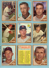 1962 Topps Starter Set Lot of 363 Different Baseball Cards Low Grade - VG
