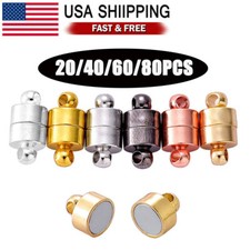 20/40/60/80Pcs DIY Strong Magnetic Clasps for Necklace Bracelet Jewelry Findings