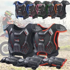 Kids Motorcycle Riding Protective Gear Motocross Armor Suit Knee Chest Protector