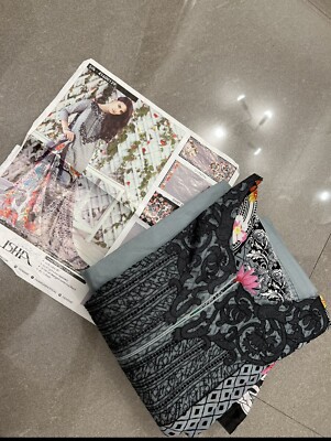 Nishat Linen 3pcs Stitched Lawn Suit With Silk Dupatta Brand New