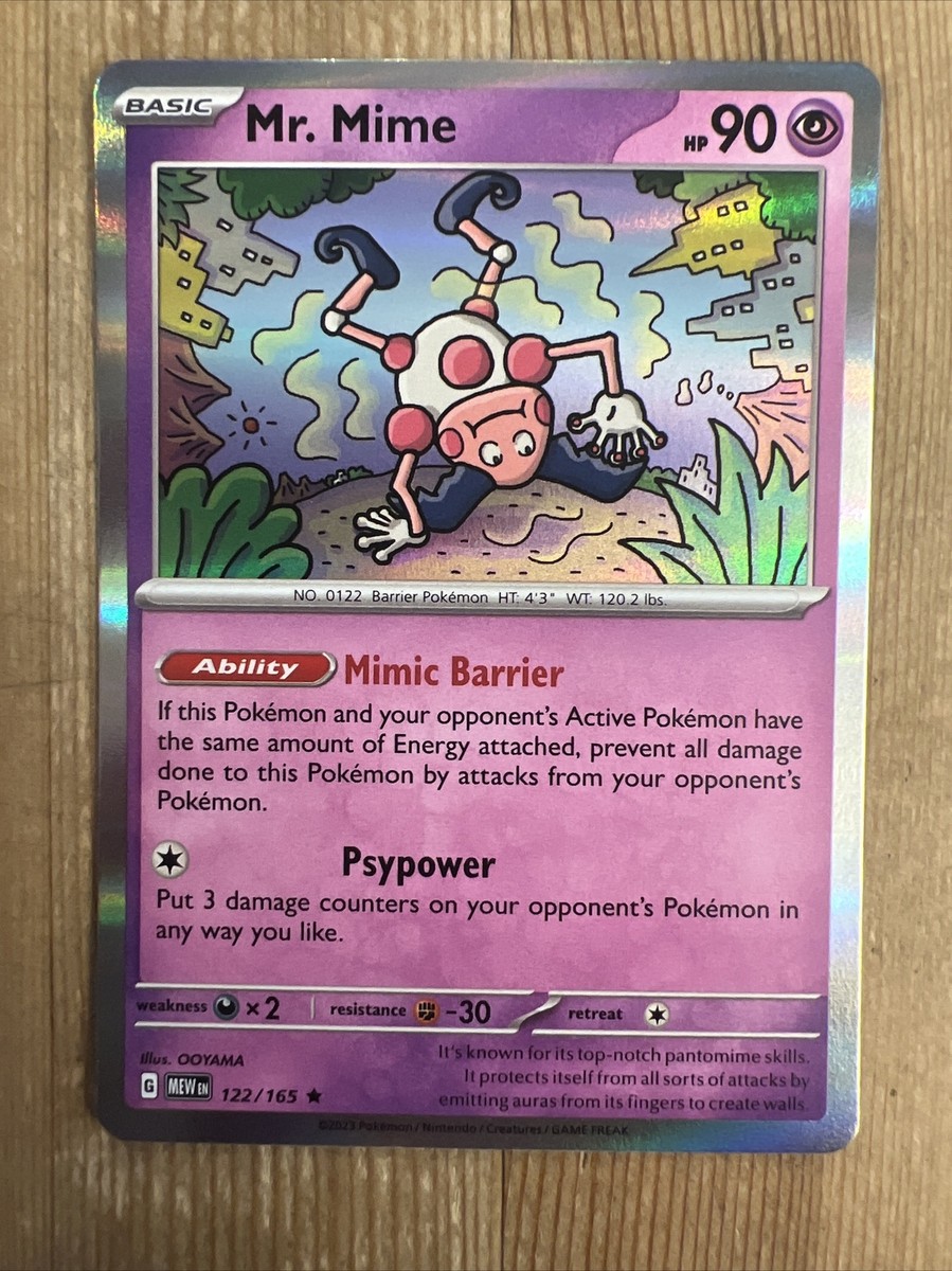 Mr. Mime - 122/165 - Holo Rare - Pokemon 151 - NM - English | eBay