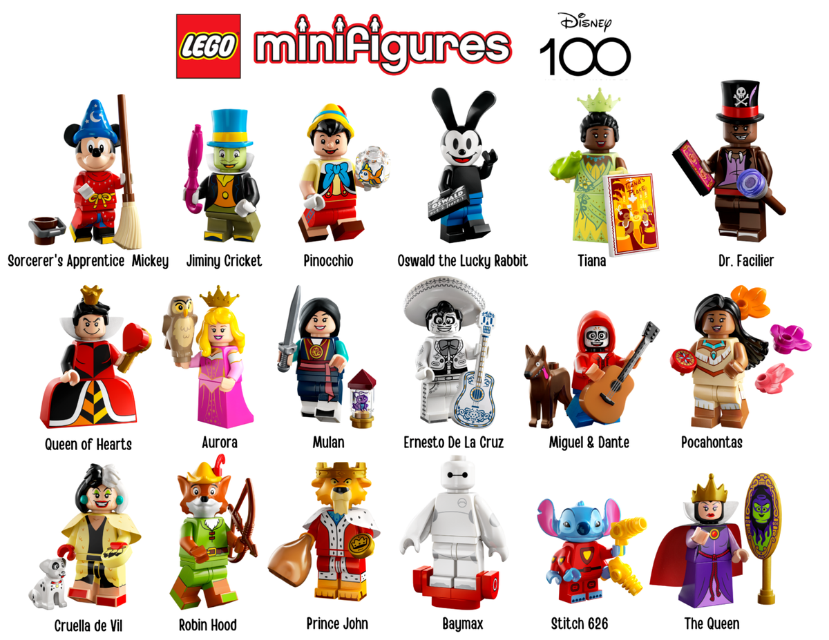 Lego 2023 Disney 100th Years Minifigures 71038 New You Pick
