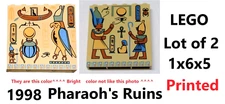 LEGO Pharaoh Printed Hieroglyphs Egyptian FALCON Bright Print Scarab Beetle Staf