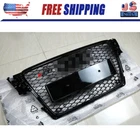 FRONT MESH RS4 STYLE BUMPER HOOD HEX GRILLE BLACK FOR 2009-2012 AUDI A4/S4 B8 8T