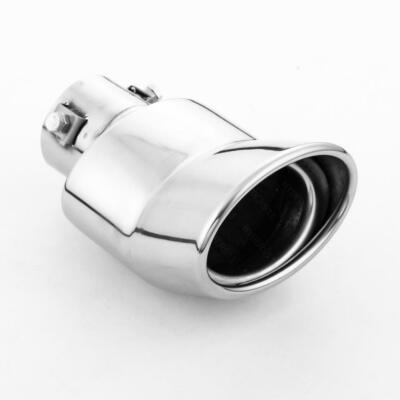 Easy Bolt on Turn Up Oval 2'' In Exhaust Tip 304 Stainless Steel Polished 6'' Long