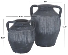Safavieh MIRA STONEWARE VASE SET OF  2, Reduced Price 2172757477 RDC1210A-SET2