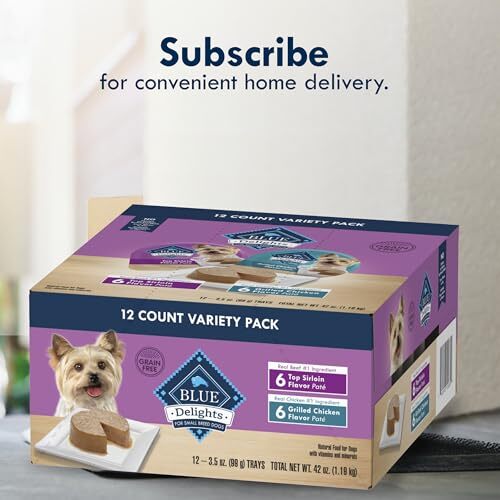 Blue Buffalo Delights Wet Dog Food Variety Pack Real Beef Chicken 3.5 oz Cups