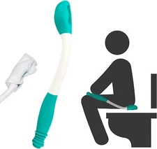 Long Reach Comfort Toilet Wiping Aids Tools - Self Assist Bathroom Bottom Buddy 