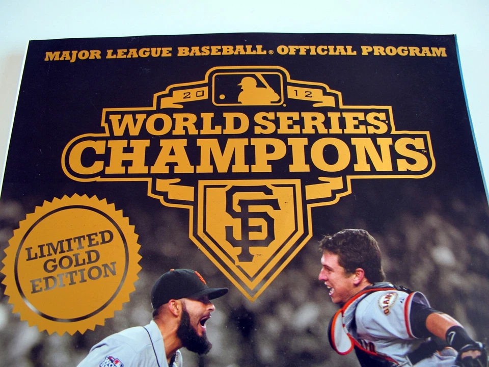 San Francisco Giants 2012 World Series Champions Limited Gold Edition Program - Image 2 of 4