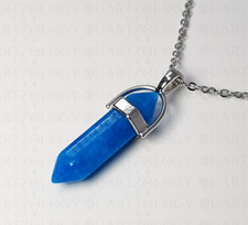 Natural Quartz Chakra Crystal Healing Gemstone Pendant Yoga Reiki Chain Necklace