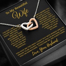 To My Wife Necklace, Vanlentines Gifts For Women, Anniversary Gift For Wife