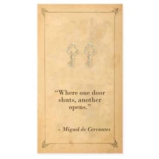 ZAD Miquel de Cervantes Door Quote Earrings