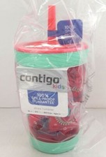 Contigo 14oz Plastic Spill-Proof Kids' Tumbler with Straw Trees