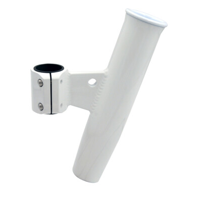 C.E. Smith Aluminum Vertical Clamp-On Rod Holder 1-2/3'' OD White Powdercoat