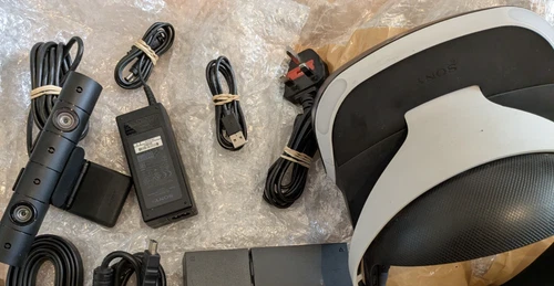 Sony PlayStation VR Starter Pack headset and camera.