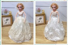 2PCS 1/6 Doll Clothes Handmade Wedding Dress for 11.5" Doll Princess Gown Toy N4