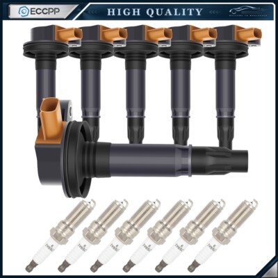 6 For 3.5L V6 Expedition Explorer Flex F-150 MKS MKT Ignition Coil Spark Plugs
