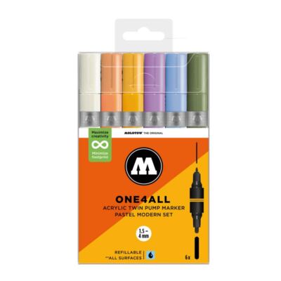 Molotow ONE4ALL Marker -  Acrylic Twin Pastel Modern Set Deko Home DIY Streetart