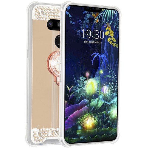 for LG V50 /LG V50 ThinQ 5G Bling Case Mirror Diamond Crystal Rhinestone Cover - Picture 9 of 20