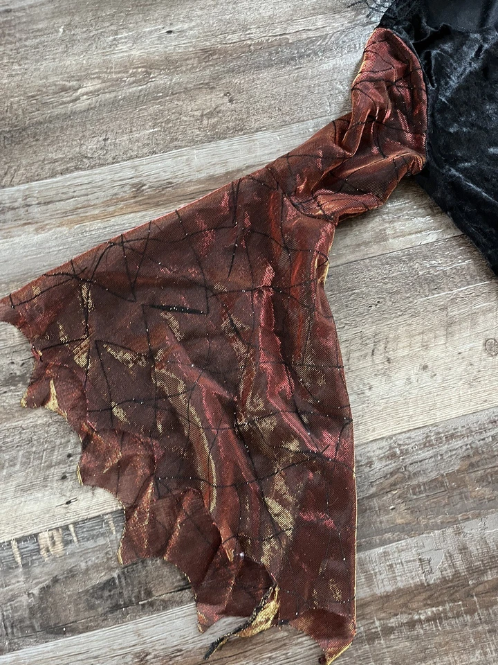 Disguise Dept 56 Witches Hat Tights Gloves Dress Halloween Costume 7-8 K3 - Image 4 of 4