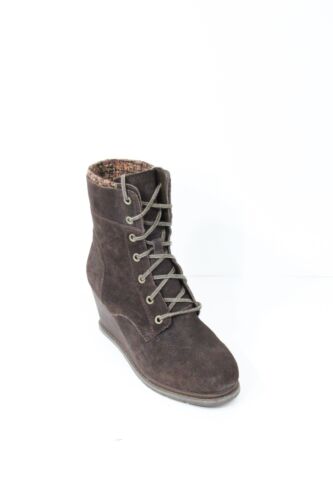 Caterpillar Women Boots New CAT Bootie sz 9 Wedge Heel Brown Winter Shoe suede - Picture 3 of 9