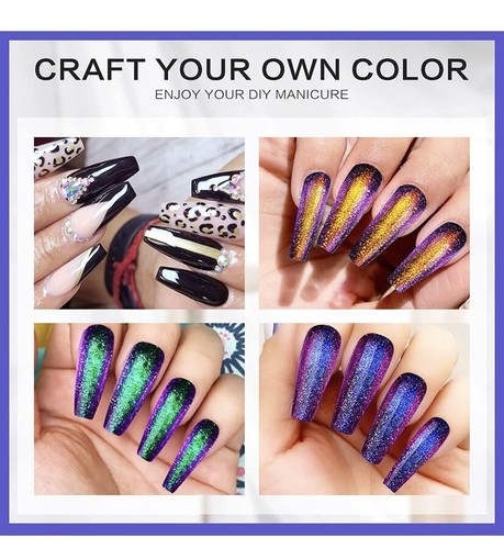 Morovan Chameleon Gel Nail Polish Kit w/ Base + Top Coat - 4 Colors Chameleon - Picture 7 of 8