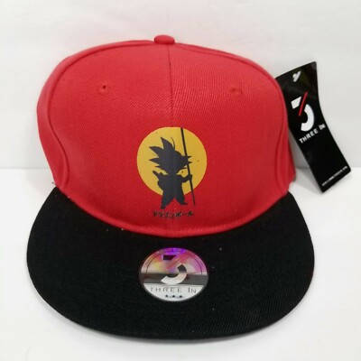 DRAGON BALL Z Goku Snapback Hat Super Saiyan Red Black Baseball Cap NEW  Anime