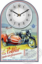 Oldtimer Wanduhr Motiv Horex Regina 400 Motorrad Gespann Geschenk