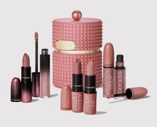 MAC Holiday Velvet Teddy Party Crew Vault 6 Pcs Lipstick Set w/Pearl Case - New!