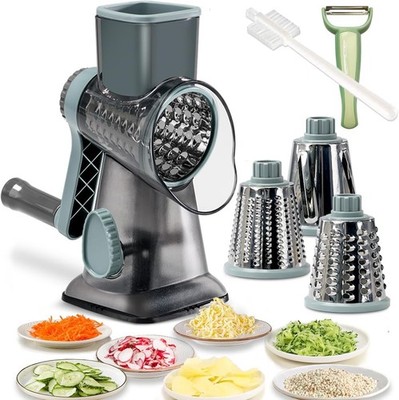 Rotary Cheese Grater Mandoline Slicer Vegetable Chopper Shredder