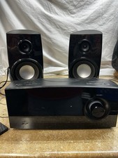 Blackweb Home Stereo System Bluetooth AM/FM No CD Player LED Speaker BWA16AA002
