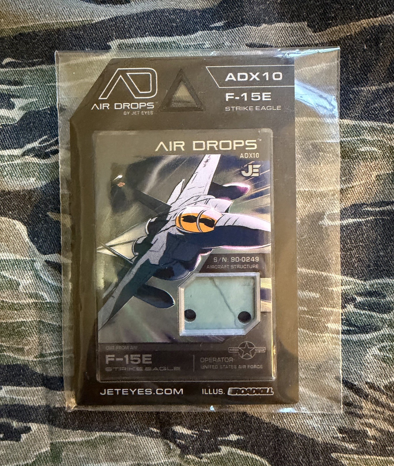 Jet Eyes F-15E ADX10 Air drop sold out rare plane tag 