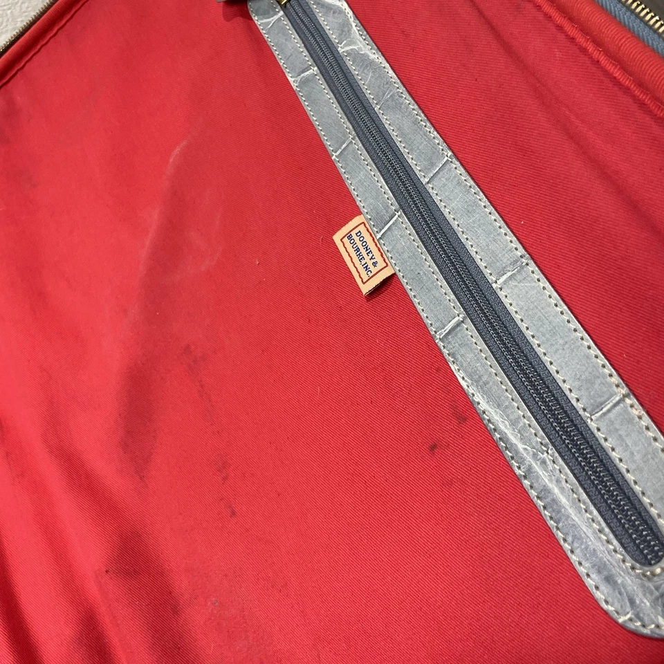 Maleta Dooney & Bourke Croco en relieve bolsa de firma baúl de viaje rara Foto 3 de 4
