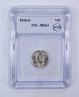 1936-D Mercury Dime MS64 ICG