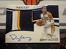 2024-25 Panini Immaculate Premium Patch Auto Indiana Pacers Danny Granger 18/25