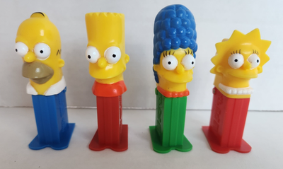 #ad PEZ Mini Dispenser Bart Simpson Homer Liza Maggie Marge lot of 4 VTG 2000 $7.99