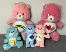 Lot of 5 Care Bears Plush Toys - See Description for Names  Sizes