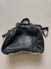 Alexander Wang Rocco Black Lamb skin Bag Silver Hardware